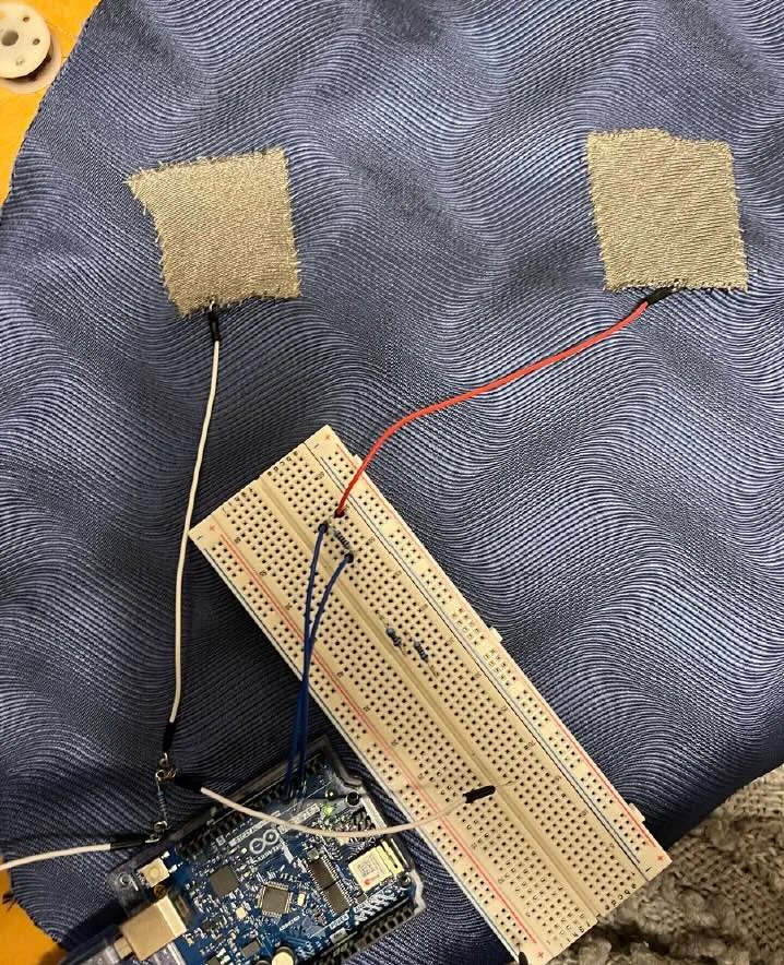 Sewing conductive thread